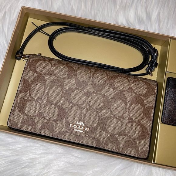 Anna Foldover Clutch Crossbody And Card Case Set - Picture 2 of 8